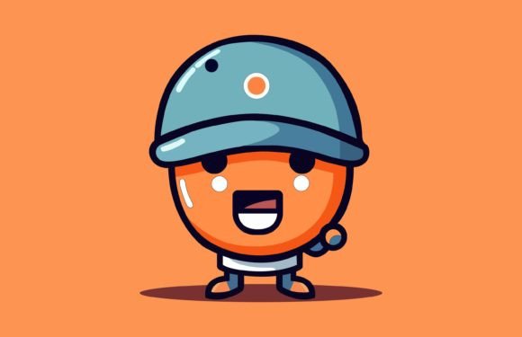 Cute Baseball Holding Stick Cartoon Set: Playful Design for Every Project