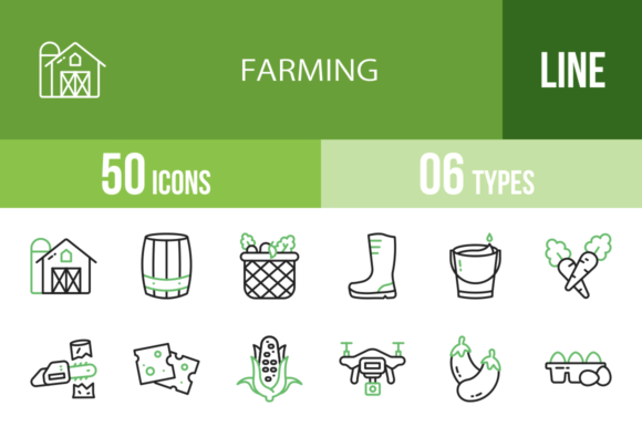 Fresh Visuals: 50 Farming Icons for Modern Design