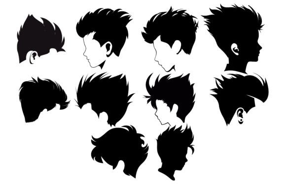 Mastering the Quiff: Silhouette Clipart for Modern Design