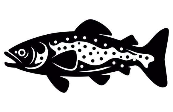 River Salmon Fish Silhouette: A Designer's Asset Guide