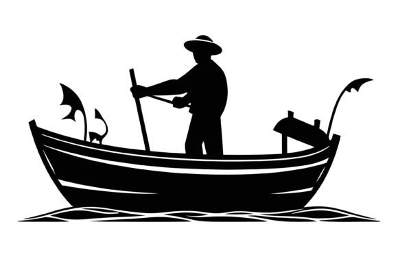 The Timeless Appeal of the Fisherman in a Boat Silhouette
