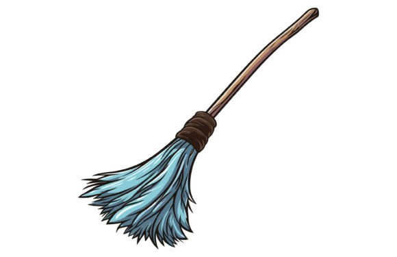 Witch's Broomstick Illustration: A Versatile Halloween Asset